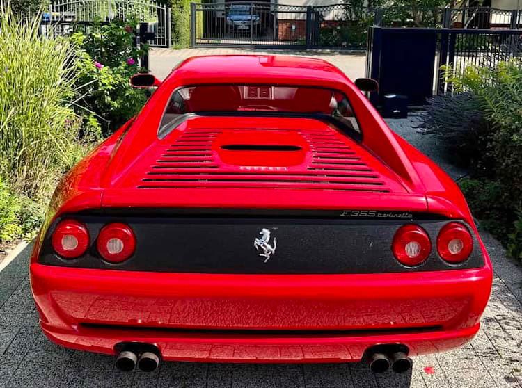 back site view form Ferrari F355 GTB