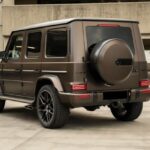 Back view from Mercedes G63 AMG in Stuttgart