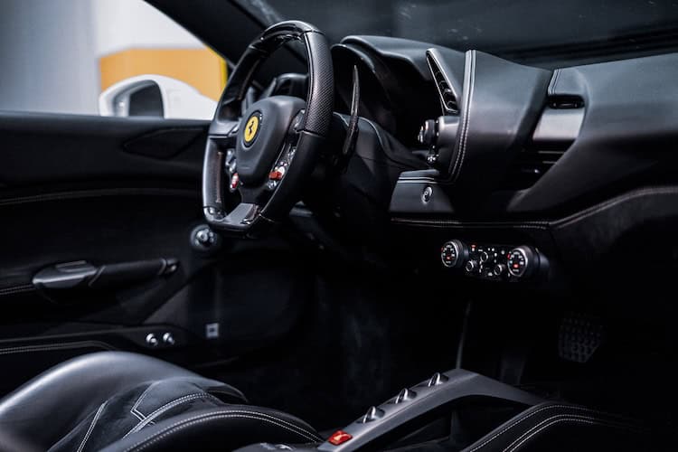 Interior from Ferrari 488 GTB in Munich