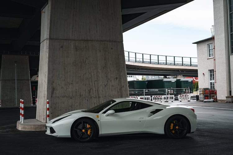 Sideview from Ferrari 488 GTB in Munich