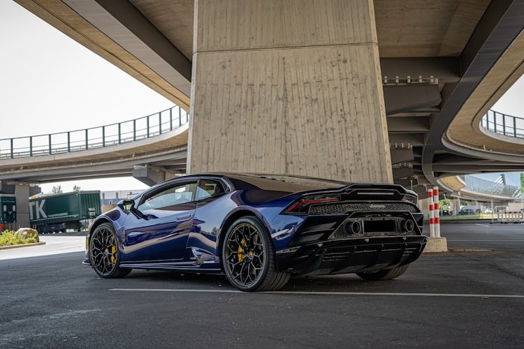 Backview from Lamborghini Huracan EVO in munich