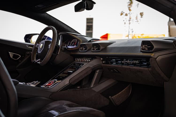 Interior from Lamborghini Huracan EVO in munich