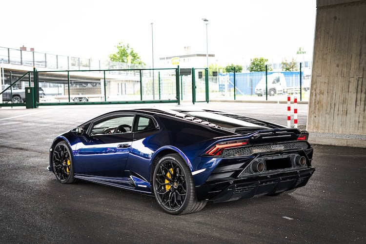 Backview from Lamborghini Huracan EVO in munich