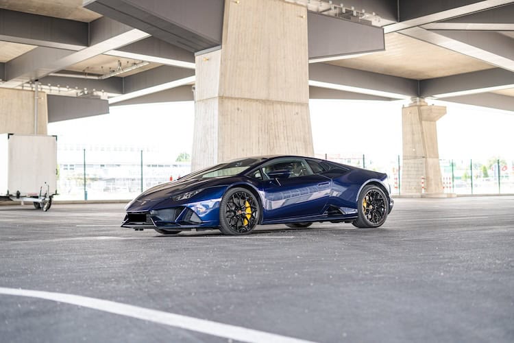 Sideview from Lamborghini Huracan EVO in munich