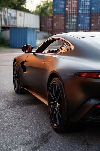 Side view of Aston Martin New Vantage in Munich