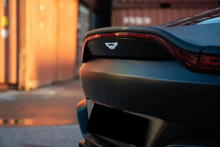 Back view of Aston Martin New Vantage in Munich