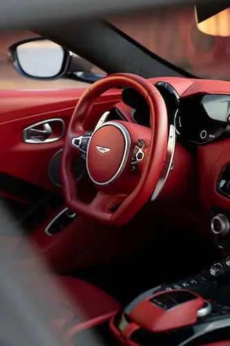Interior view of Aston Martin New Vantage in Munich