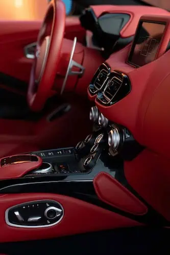 Interior view of Aston Martin New Vantage in Munich