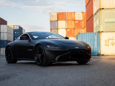 Front view of Aston Martin New Vantage in Munich