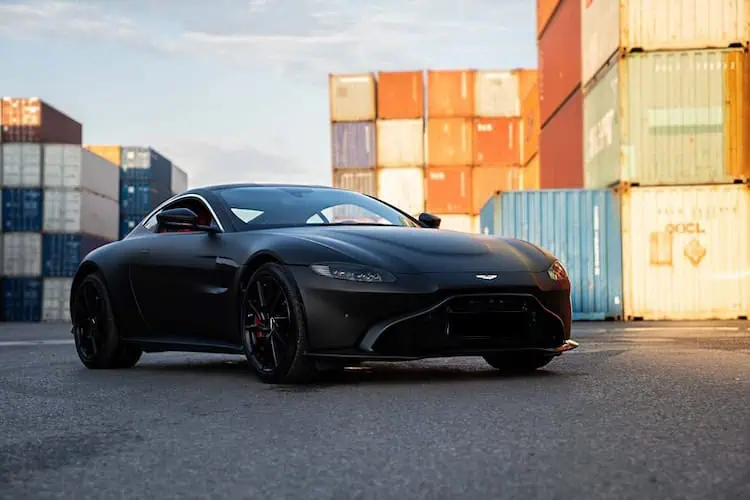 Front view of Aston Martin New Vantage in Munich