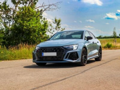 Front View of an Audi RS3 Sedan in Erfurt