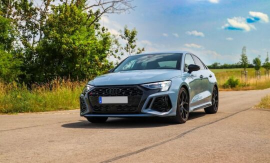 Front View of an Audi RS3 Sedan in Erfurt