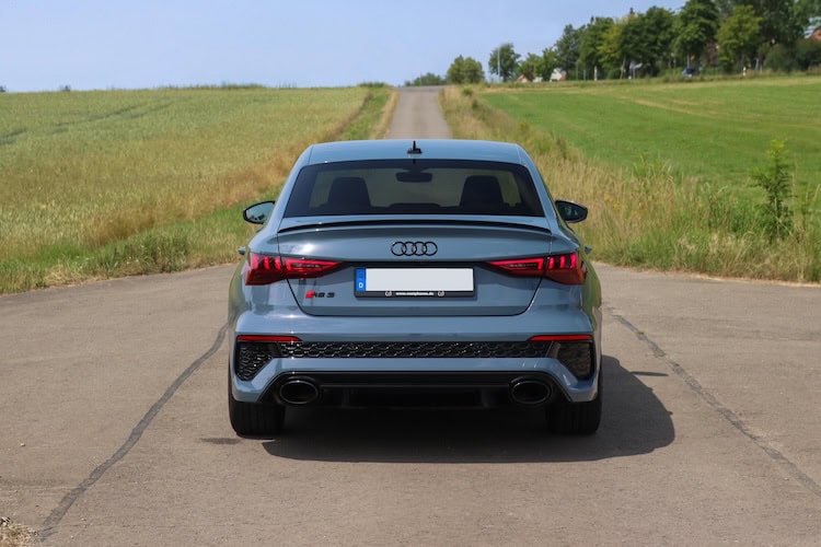 Back View of an Audi RS3 Sedan in Erfurt