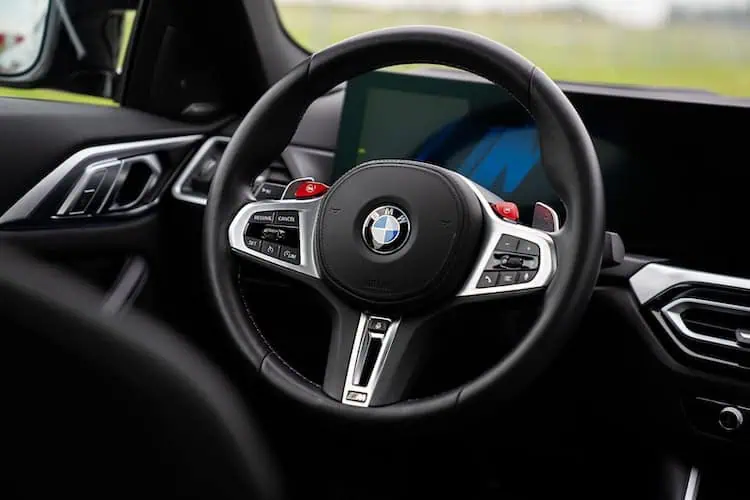 Interior view of BMW M4 Competition LCI in Munich