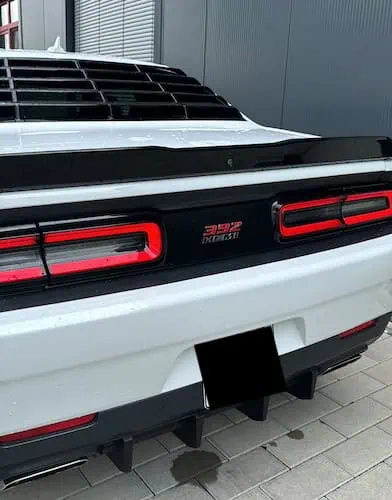 Back View of a Dodge Challenger V8 in Bonn