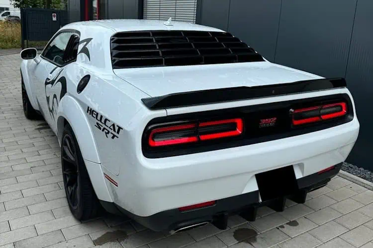 Back View of a Dodge Challenger V8 in Bonn