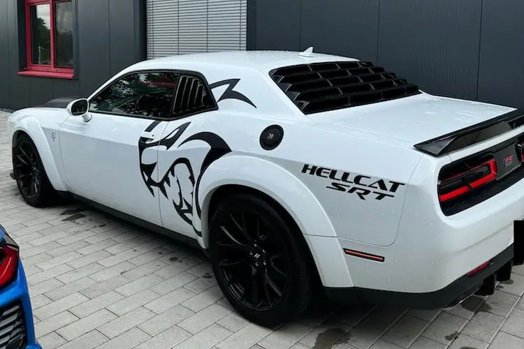Side View of a Dodge Challenger V8 in Bonn