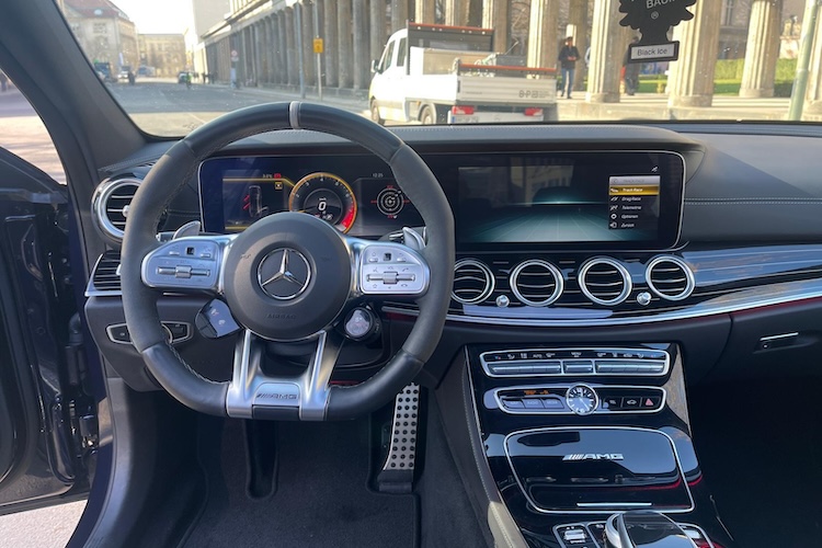 Interior View of a Mercedes-Benz C63S AMG in Berlin