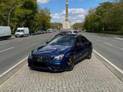 Front View of a Mercedes-Benz C63S AMG in Berlin