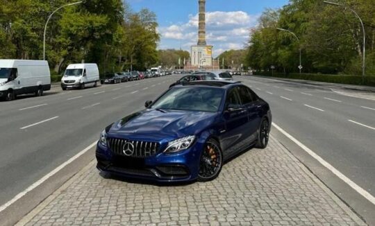 Front View of a Mercedes-Benz C63S AMG in Berlin
