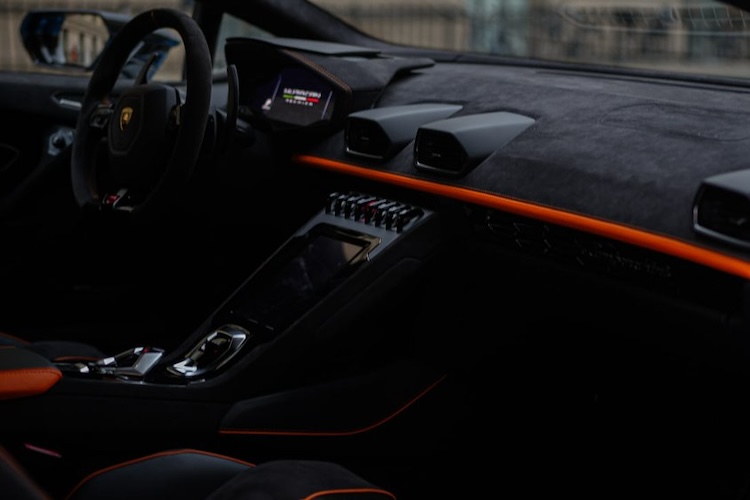 Interior View of Lamborghini Huracan Tecnica in Berlin