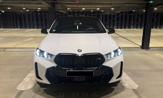 Front View of BMW X6 M60i in Frankfurt