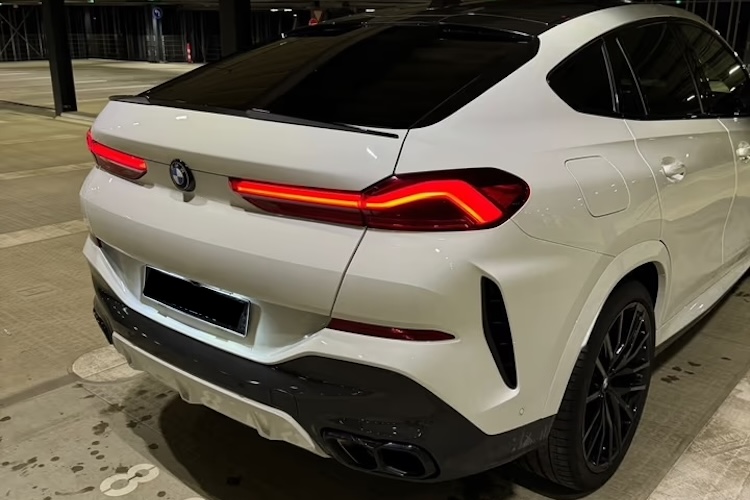 Back View of BMW X6 M60i in Frankfurt
