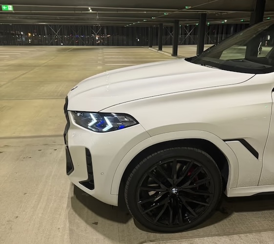 Side View of BMW X6 M60i in Frankfurt