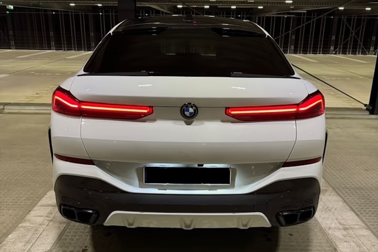 Back View of BMW X6 M60i in Frankfurt