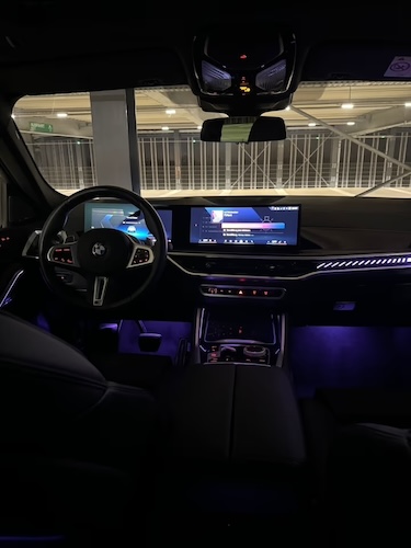 Interior View of BMW X6 M60i in Frankfurt