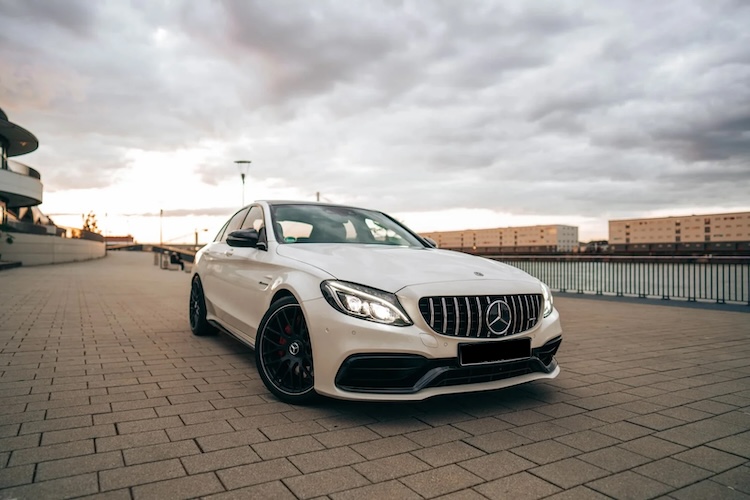 Front View of Mercedes C63 AMG in Ludwigshafen