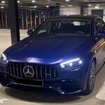 Front View of Mercedes E63 AMG in Frankfurt