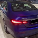 Back View of Mercedes E63 AMG in Frankfurt