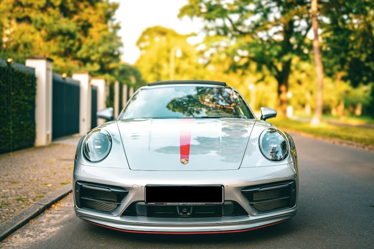 Front View of Porsche 911 Carrera 4 GTS in Berlin