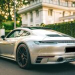 Back View of Porsche 911 Carrera 4 GTS in Berlin