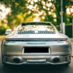 Back View of Porsche 911 Carrera 4 GTS in Berlin