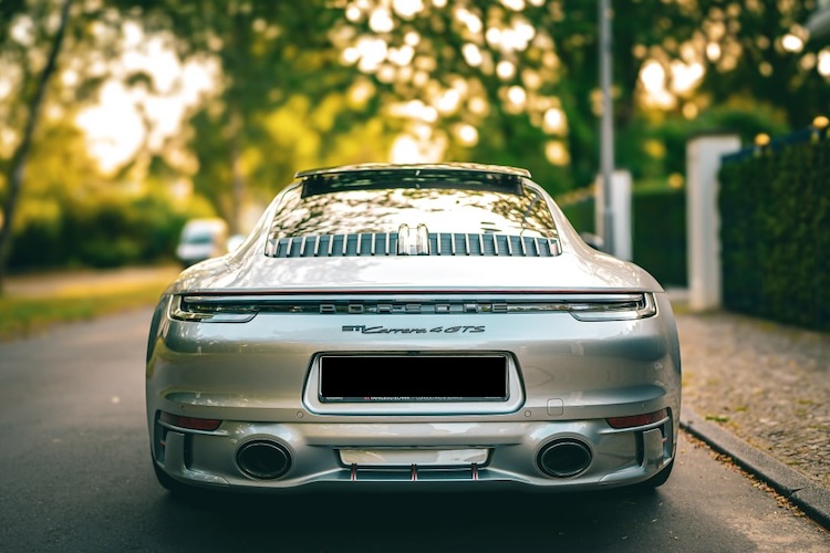 Back View of Porsche 911 Carrera 4 GTS in Berlin