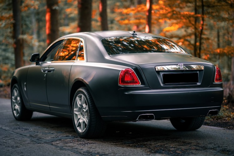 Back View of Rolls Royce Ghost in Berlin