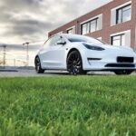 Front View of Tesla Model 3 Performance in Berlin