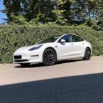 Side View of Tesla Model 3 Performance in Berlin