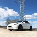 Front View of Tesla Model Y Performance in Berlin