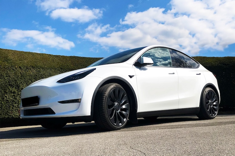 Front View ofTesla Model Y Performance in Berlin