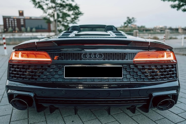 Back View of Audi R8 Cabriolet V10 in Ludwigshafen
