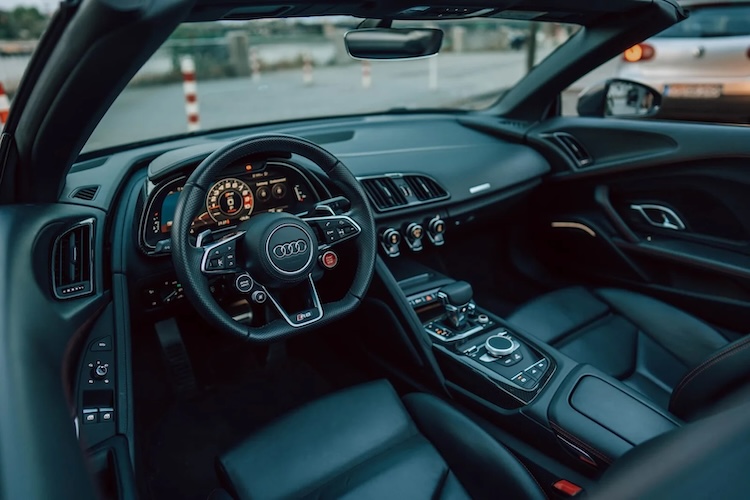 Interior View of Audi R8 Cabriolet V10 in Ludwigshafen