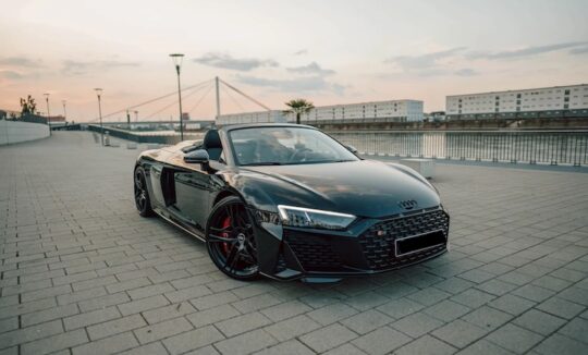Front View of Audi R8 Cabriolet V10 in Ludwigshafen