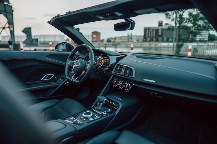 Interior View of Audi R8 Cabriolet V10 in Ludwigshafen