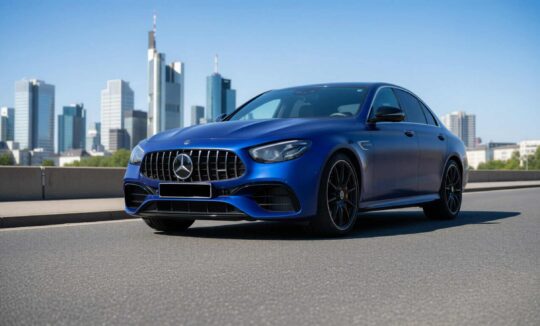 Rent a Mercedes E63 AMG in Frankfurt Hero