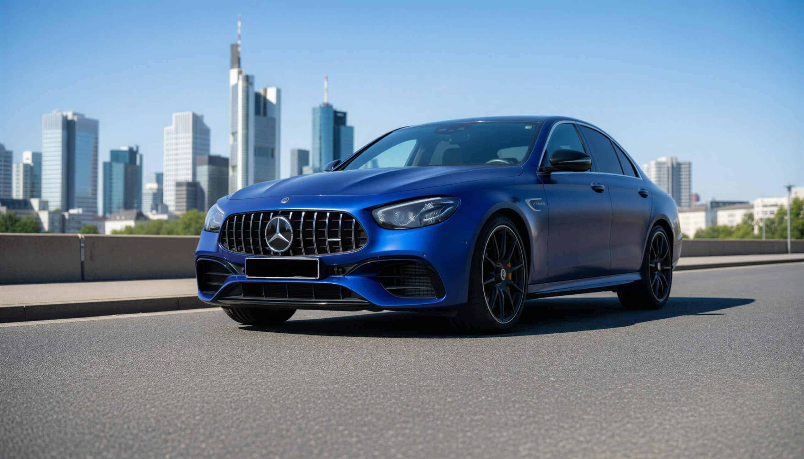 Rent a Mercedes E63 AMG in Frankfurt Hero