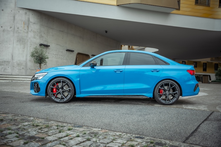 Sideview from Audi RS3 in Frankfurt