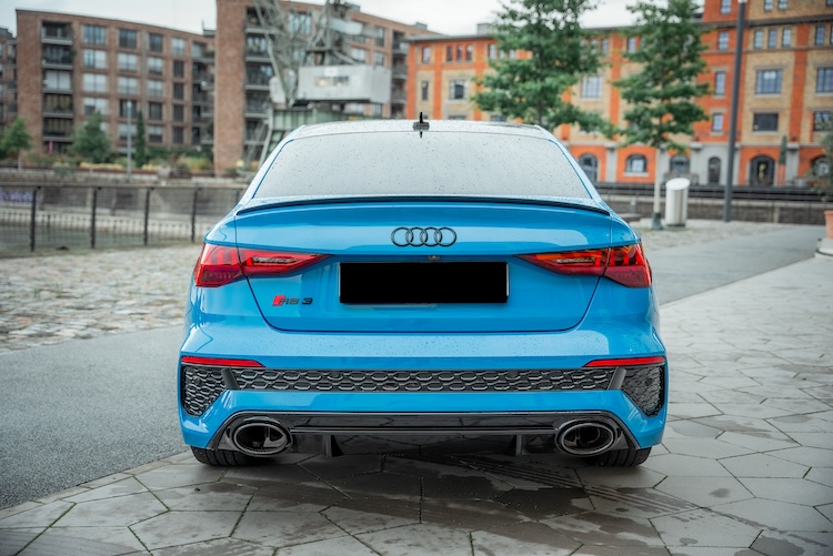 Backview from Audi RS3 in Frankfurt